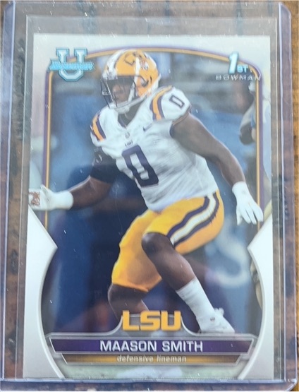 2022 Bowman University Chrome #9 Maason Smith — front