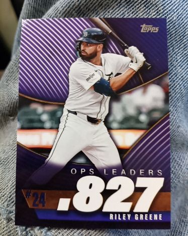 2025 Topps Series 2 #OPS-24 Riley Greene OPS Leaders — front