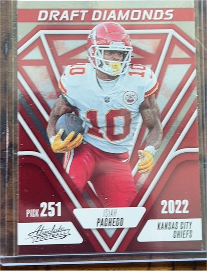 2023 Panini Absolute #DD-15 Isiah Pacheco Draft Diamonds — front