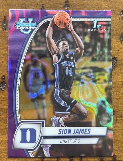 2024-25 Bowman Chrome University #63 Sion James — front