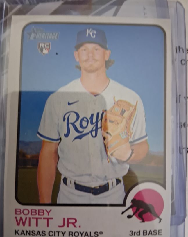 2022 Topps Heritage #520 Bobby Witt Jr. — front