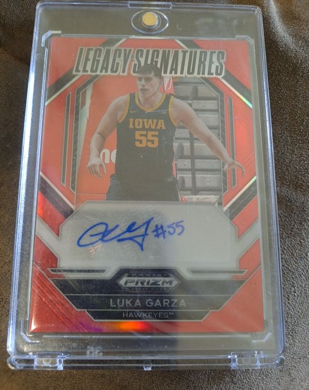 2023 Panini Prizm Draft Picks Legacy Signatures #LS-LGZ Luka Garza — front