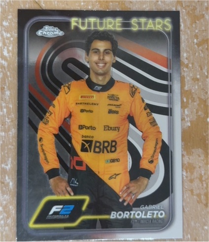 2024 Topps Chrome Formula 1 F2 Future Stars #28 Gabriel Bortoleto — front