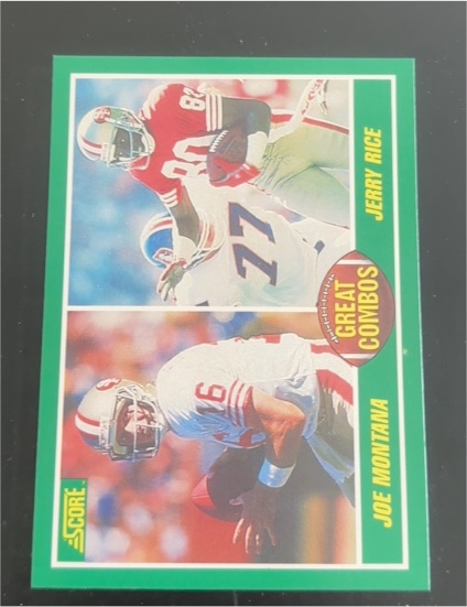 1989 Score #279 Joe Montana, Jerry Rice Great Combos — front