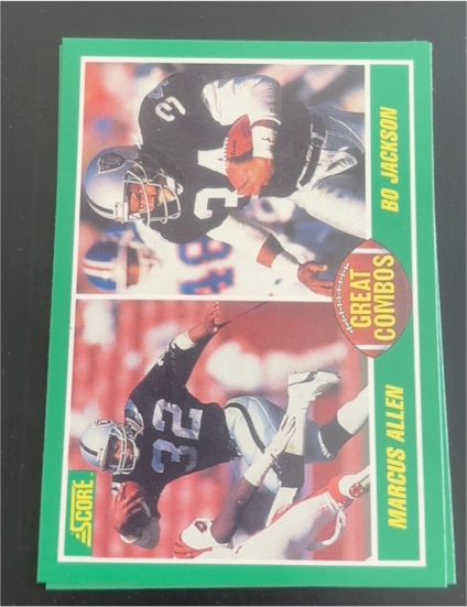 1989 Score #284 Marcus Allen/Bo Jackson Great Combos — front