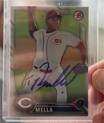 2016 Bowman Chrome Prospect Autographs #CPABM Keury Mella — front