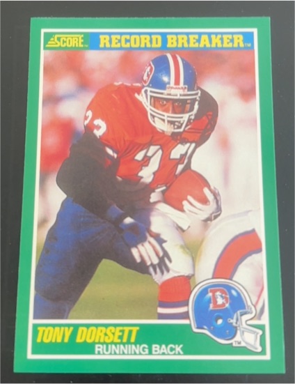 1989 Score #326 Tony Dorsett Record Breaker — front