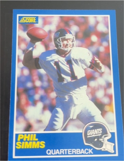 1989 Score #6 Phil Simms — front