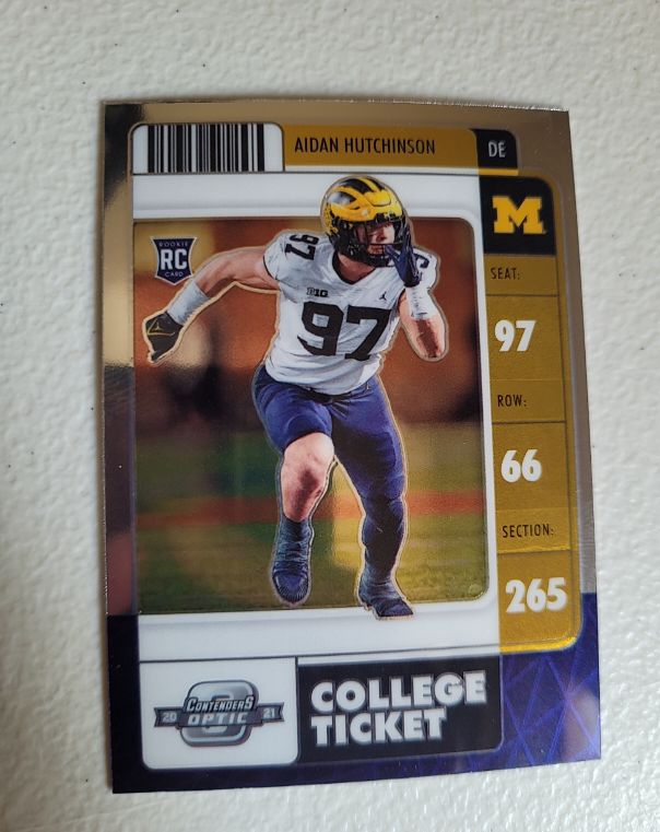 2022 Panini Chronicles Draft Picks Contenders Optic #18 Aidan Hutchinson — front