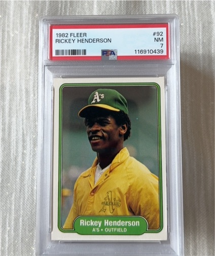1982 Fleer #92 Rickey Henderson — front