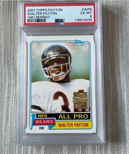 2001 Topps Payton #WP6 Walter Payton 1981 Reprint — front
