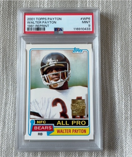 2001 Topps Payton #WP6 Walter Payton 1981 Reprint — front