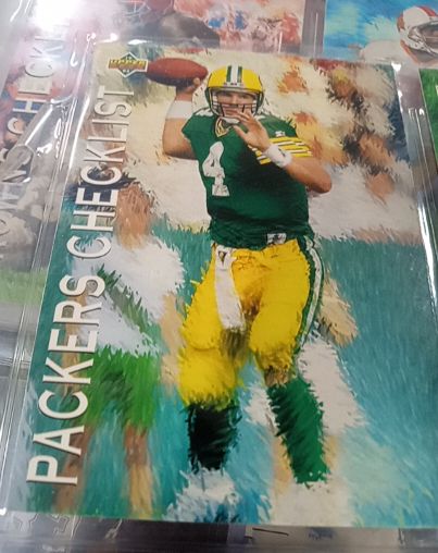 1993 Upper Deck #82 Brett Favre Packers Checklist — front