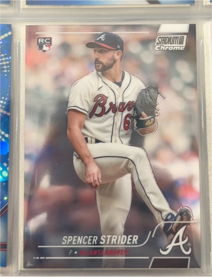2022 Topps Stadium Club Chrome #296 Spencer Strider — front