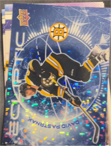 2023-24 Upper Deck Series 2 Ecliptic #EC-13 David Pastrnak — front