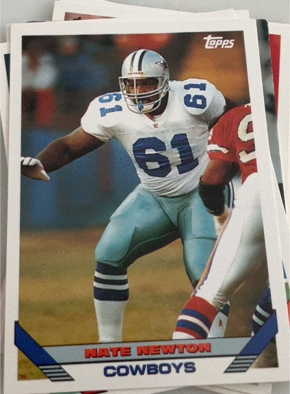 1993 Topps #302 Nate Newton Dallas Cowboys — front