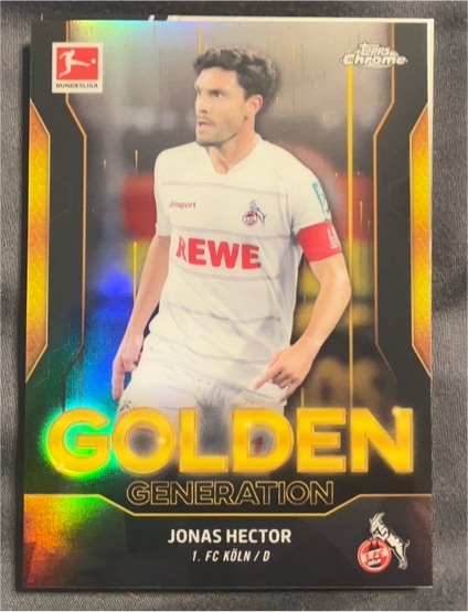 2021-22 Topps Chrome Bundesliga Golden Generation #GG-JH Jonas Hector — front