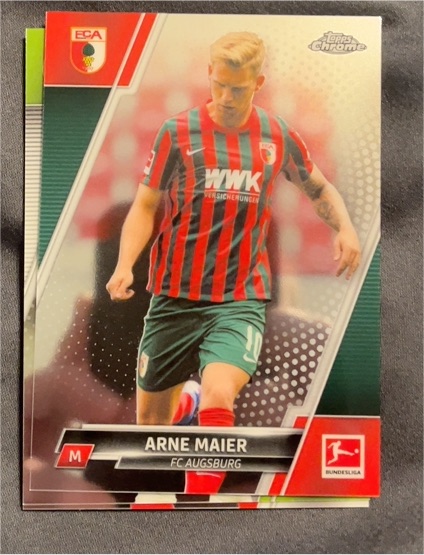 2021-22 Topps Chrome Bundesliga #1 Arne Maier FC Augsburg — front