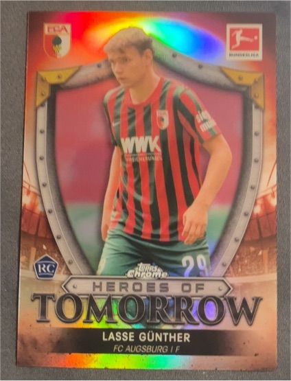 2021-22 Topps Chrome Bundesliga #HT-LG Lasse Günther Heroes of Tomorrow — front