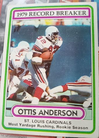 1980 Topps #1 Ottis Anderson Record Breaker — front