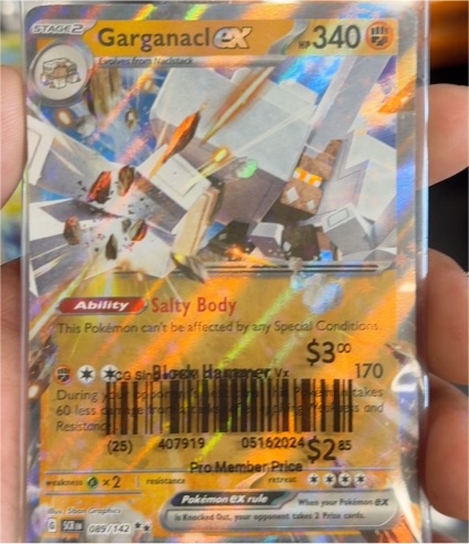 2024 Pokémon TCG Stellar Crown #089 Garganacl EX — front