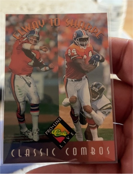 1994 Classic Pro Line Live #394 John Elway / Shannon Sharpe Classic Combos — front