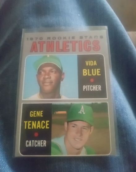 1970 Topps #21 Vida Blue / Gene Tenace Athletics Rookies — front