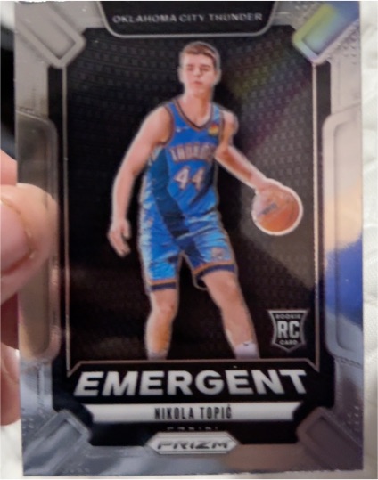 2024-25 Panini Prizm #18 Nikola Topic Emergent Rookie — front