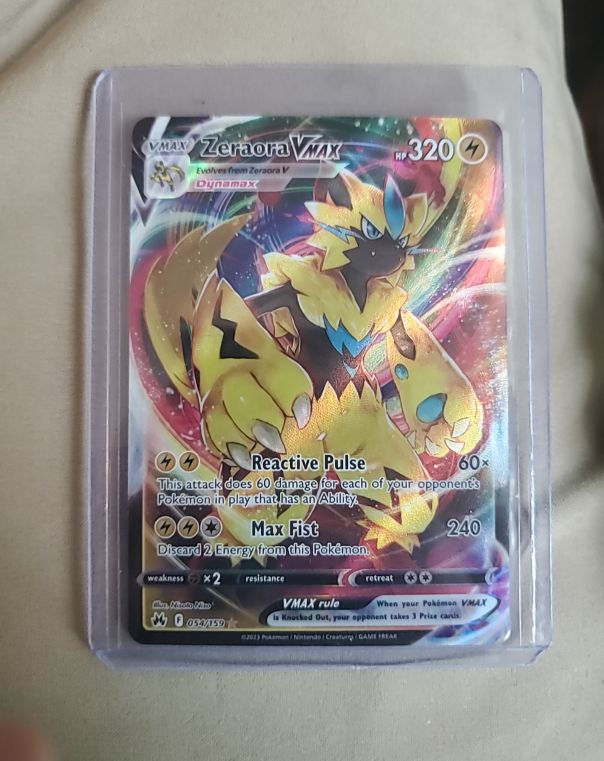 2023 Pokémon TCG Crown Zenith #054 Zeraora VMAX — front