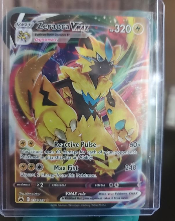 2022 Pokémon Crown Zenith #054 Zeraora VMAX — front