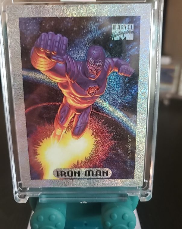 1994 Marvel Masterpieces #5 Iron Man Silver Holofoil — front