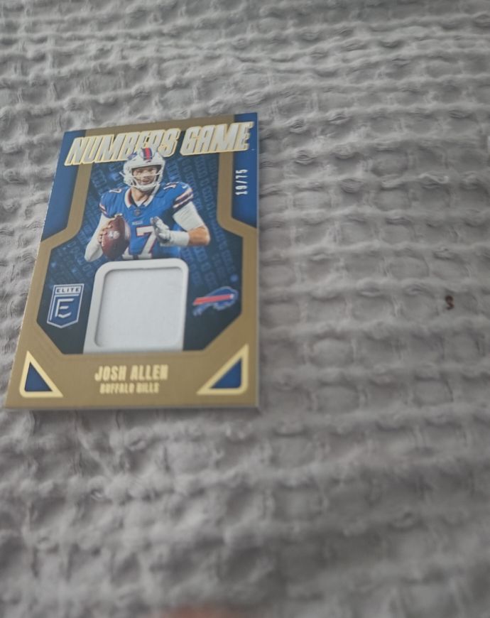 2023 Panini Elite Numbers Game Josh Allen #19/75 — front