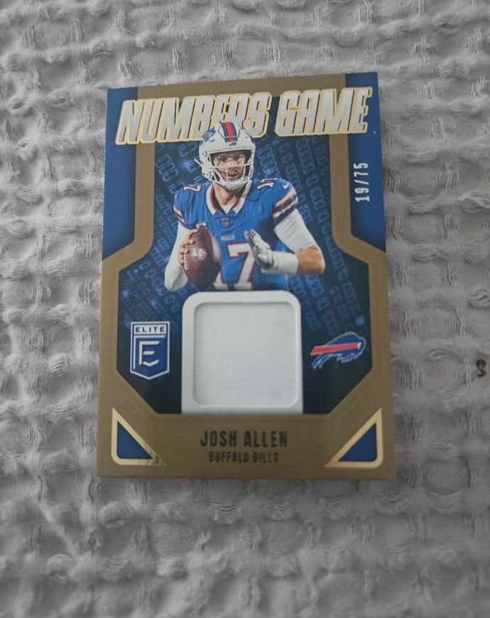 2023 Donruss Elite Numbers Game #NGJ-JSA Josh Allen — front