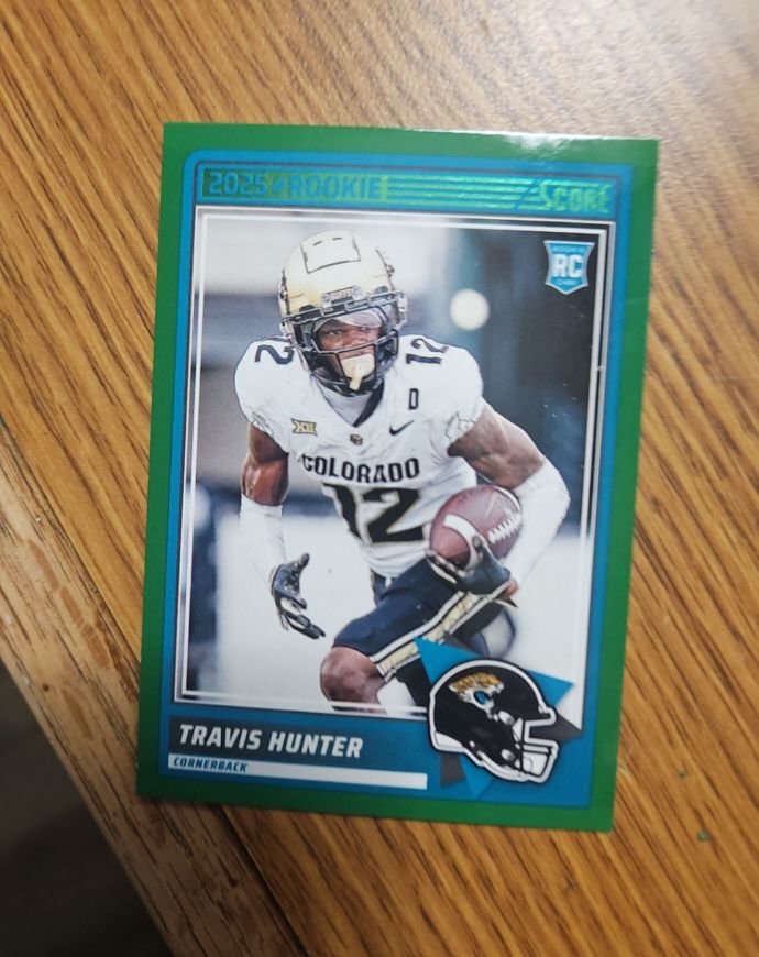 2025 Panini Score #20 Travis Hunter Rookie Card — front