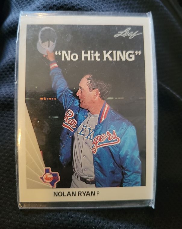 1990 Leaf #265 Nolan Ryan "No Hit KING" — front