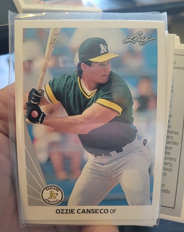 1990 Leaf #516 Ozzie Canseco — front
