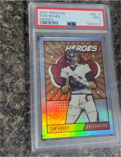 2021 Panini Prestige Heroes #HE-5 Tom Brady — front