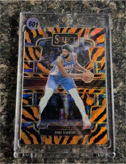 2023-24 Panini Select Concourse Tiger Prizm #4 Joel Embiid — front