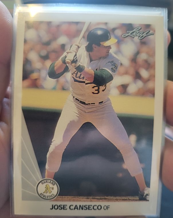 1990 Leaf #108 Jose Canseco — front