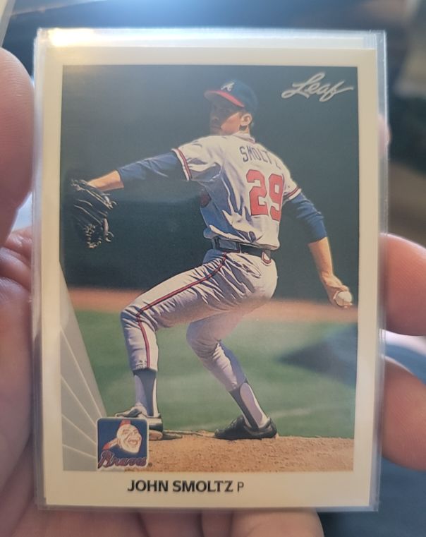 1990 Leaf #59 John Smoltz — front