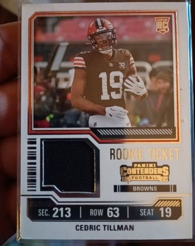 2023 Panini Contenders Rookie Ticket #TS3 Cedric Tillman — front