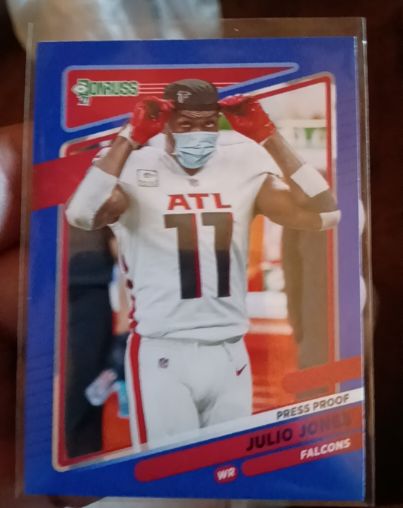 2021 Donruss #233b Julio Jones Press Proof Blue No Helmet — front