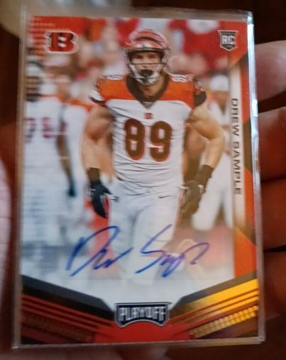2019 Panini Playoff #262 Drew Sample Rookie Autograph — front