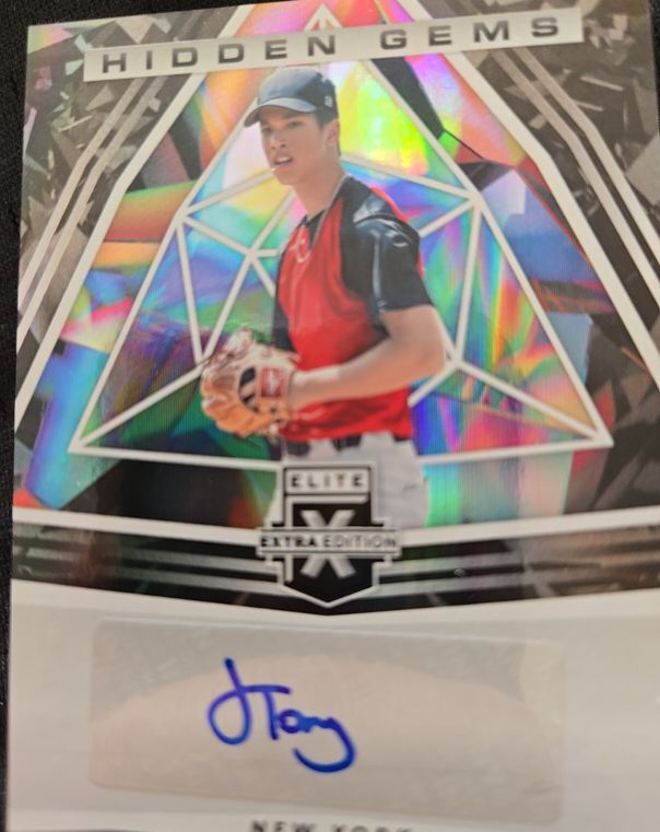 2022 Panini Elite Extra Edition #HG-JT Jonah Tong Hidden Gems Auto — front