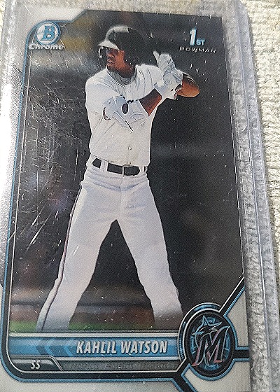 2022 Bowman Chrome Prospects #BCP-3 Kahlil Watson — front