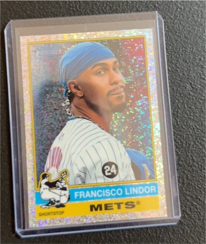 2025 Topps Heritage Chrome #229 Francisco Lindor — front