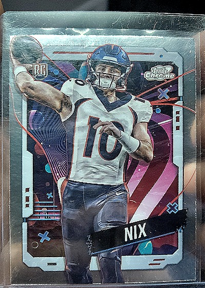 2024 Topps Chrome Cosmic #127 Bo Nix — front