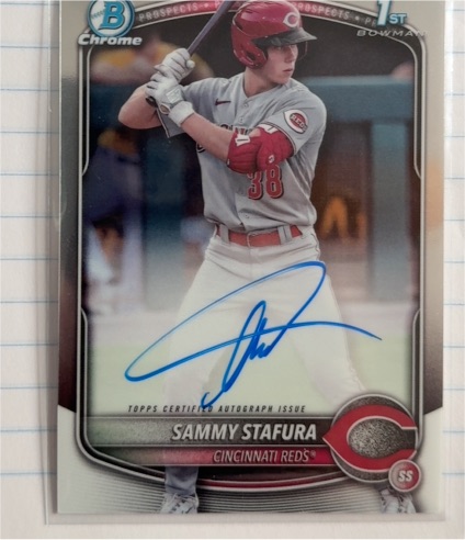 2025 Bowman Chrome #CPA-SS Sammy Stafura — front