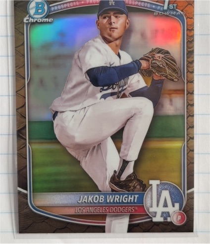 2025 Bowman Chrome Prospects #BCP-143 Jakob Wright — front