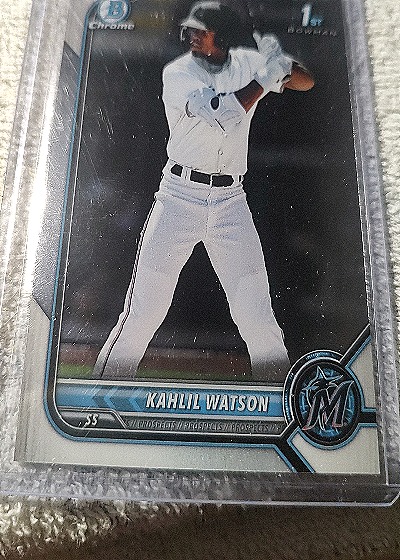 2022 Bowman Chrome #BCP-3 Kahlil Watson — front